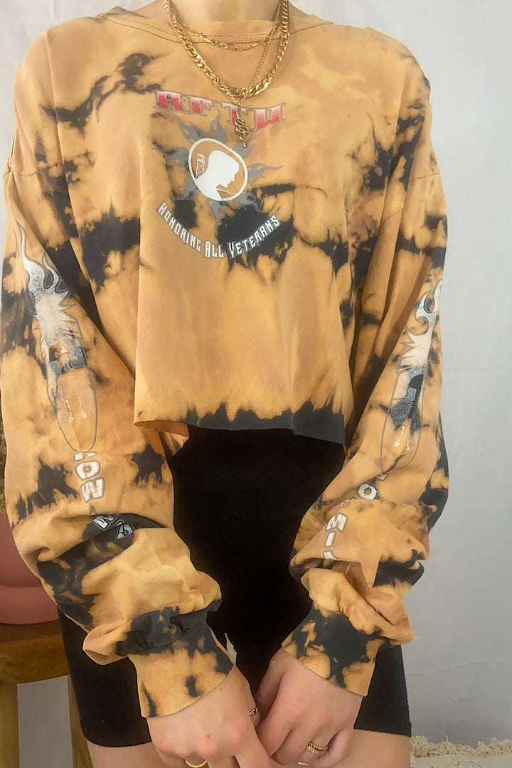 Restyled RFTW Cropped Long Sleeve Tee