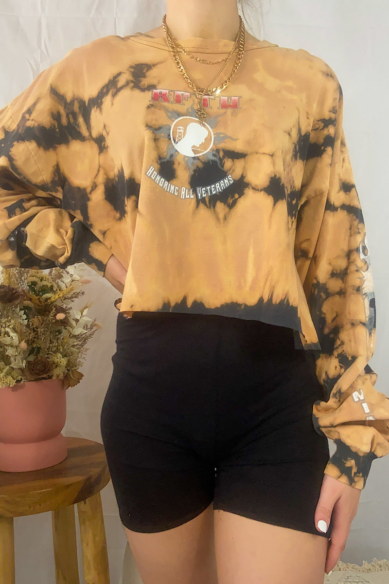 Restyled RFTW Cropped Long Sleeve Tee