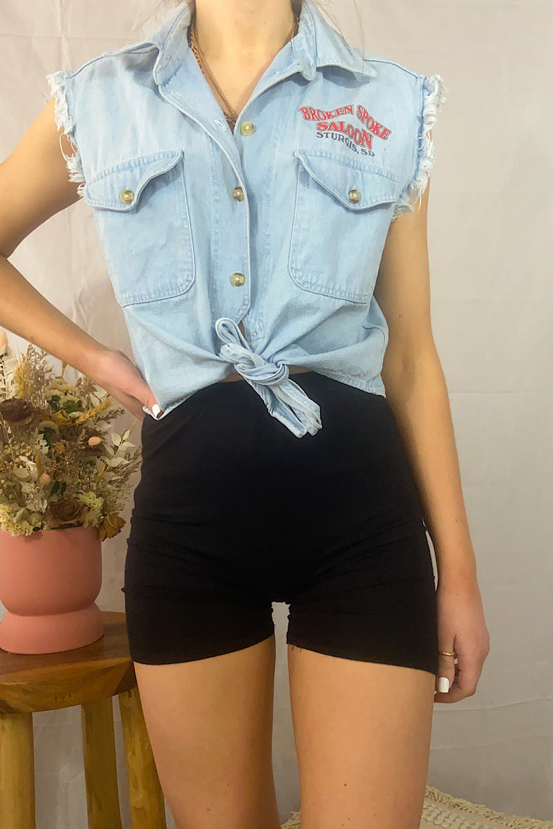 Sturgis Denim Crop - XL