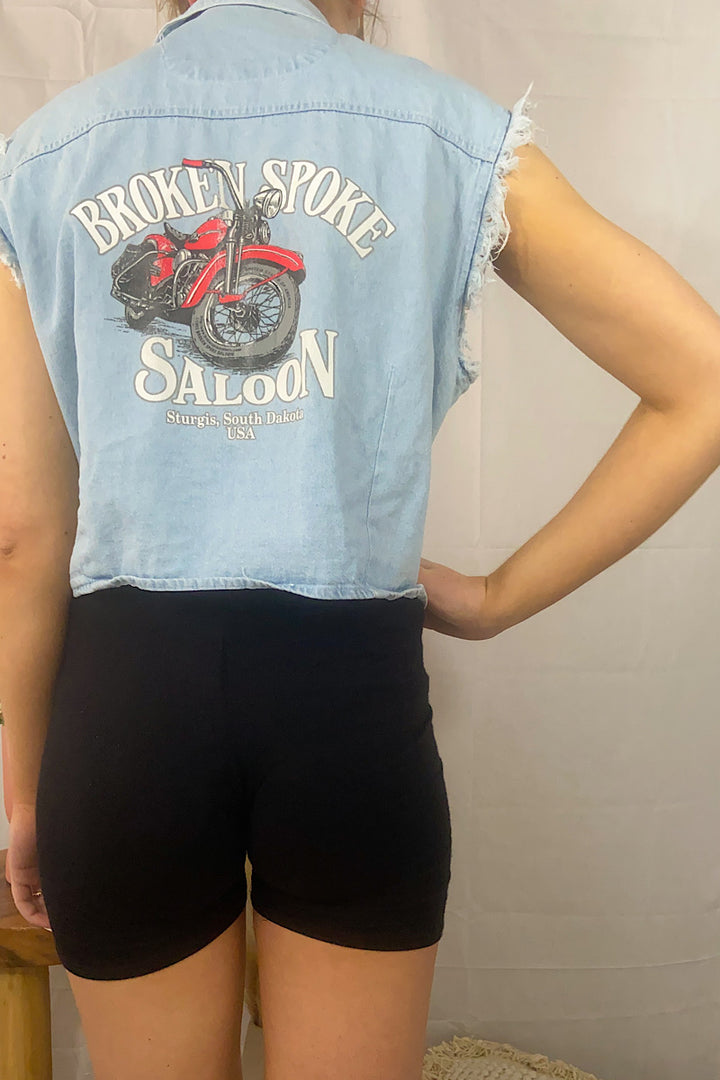 Sturgis Denim Crop - XL