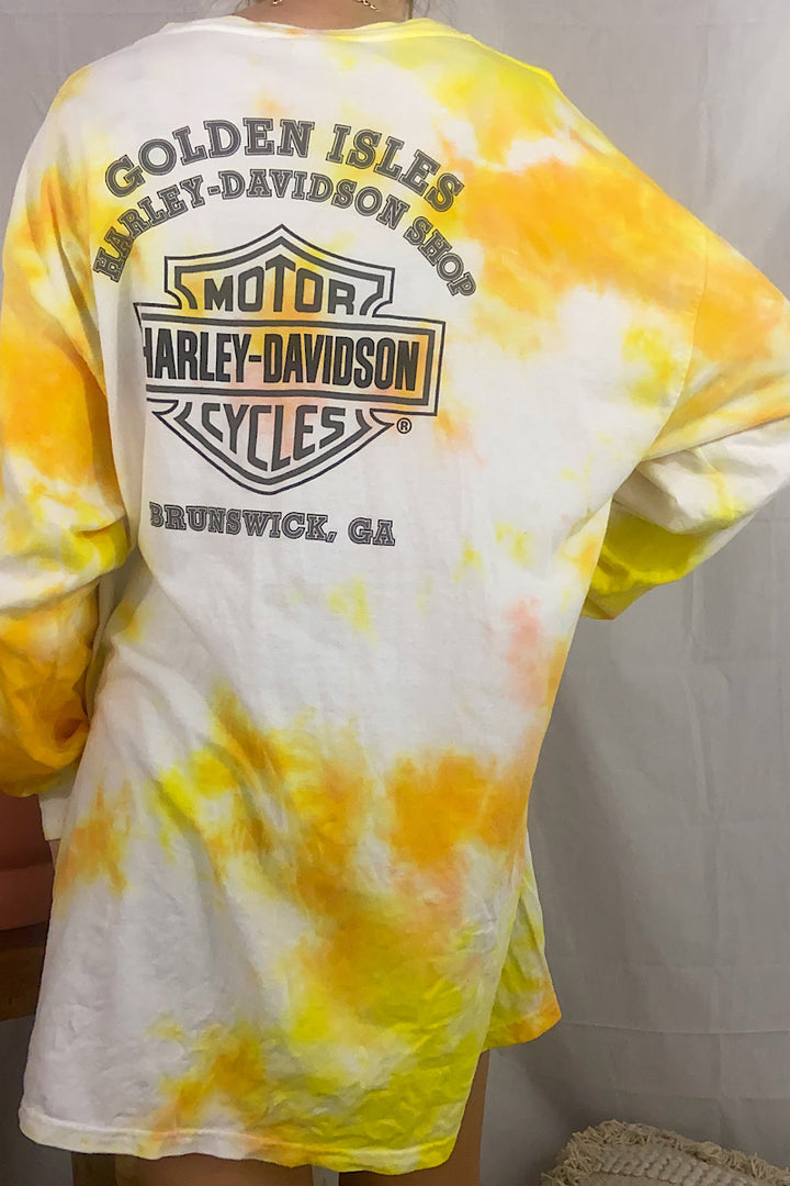 Restyled Harley Davidson Long Sleeve Tee - XL