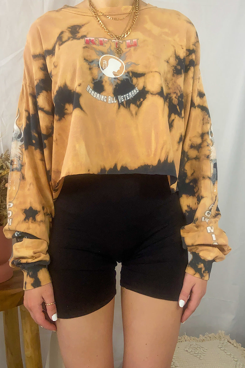 Restyled RFTW Cropped Long Sleeve Tee
