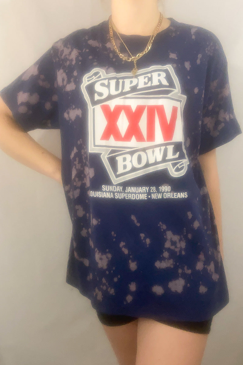 Restyled Vintage 1990 Super Bowl Tee