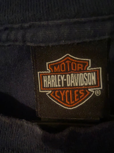 Restyled Harley Davidson Vintage Cropped Tee - Large