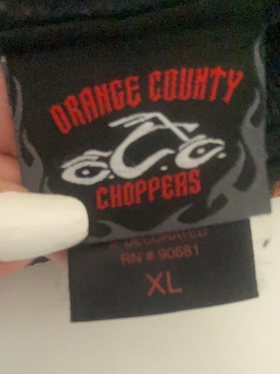Restyled Orange County Choppers Cropped Long Sleeve Tee - XL