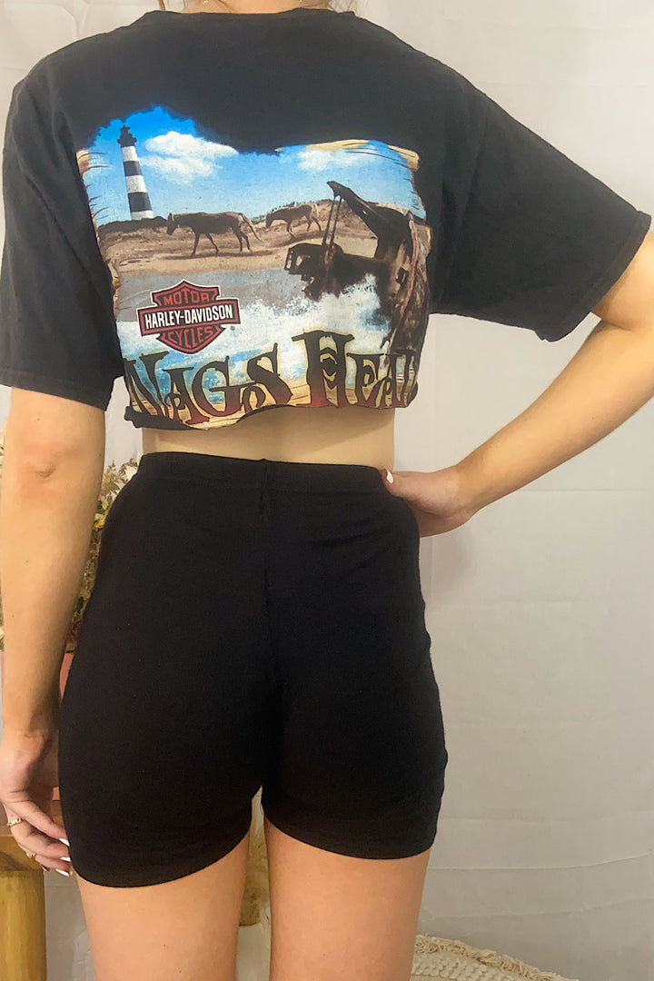 Harley Davidson Cropped Tee - Medium