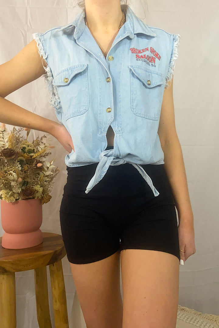 Sturgis Denim Crop - XL