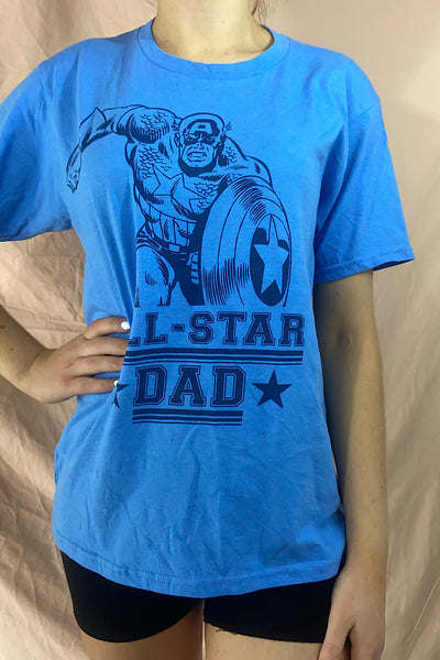 All Star Dad Marvel Comics Tee - Medium