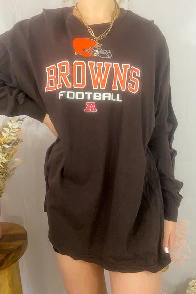 NFL - Browns Football Long Sleeve Tee - XL