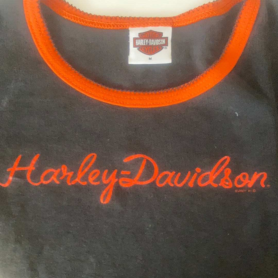 Harley Davidson Vintage  cropped Tee - Size Medium