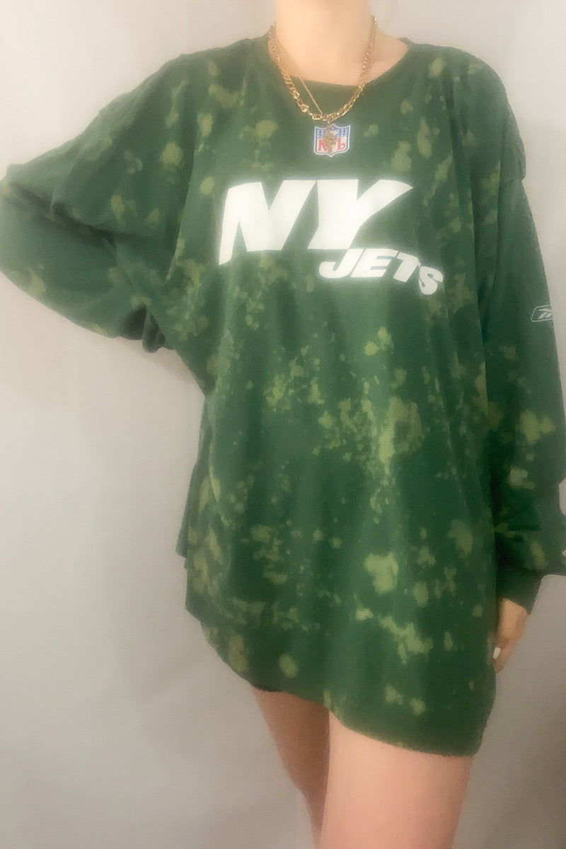 Jets Bleached Tie Dye Tee 